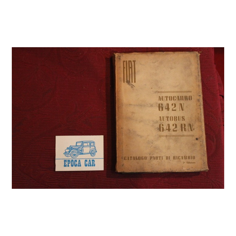 642 N  642 RN (AUTOBUS) SPARE PARTS CAT. (2°ED. 1953) cover dirty, but inside good