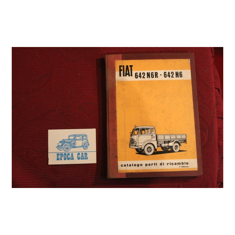 642 N6R  /  642 N6     SPARE PARTS CAT. (1°ED. 1962) vintage binding, some pages a little dirty