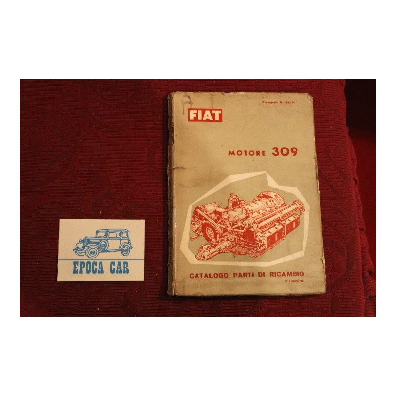 ENGINE   309      SPARE PARTS CATALOGUE (1° EDITION 1959) cover with defects