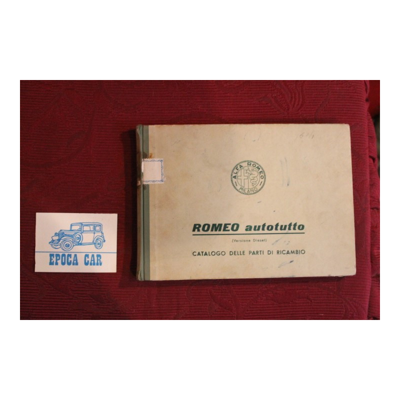 ROMEO AUTOTUTTO  DIESEL    SPARE PARTS CATALOGUE (1956) good condiction