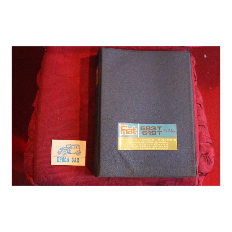 683 T / 619 T  RIGHT HAND DRIVE   SPARE PARTS CATALOGUE (1° ED. 1968) good condition, some handwritten inside