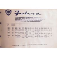 FULVIA 818      BODY AND MECHANICS SPARE PARTS CATALOGUE (1970)